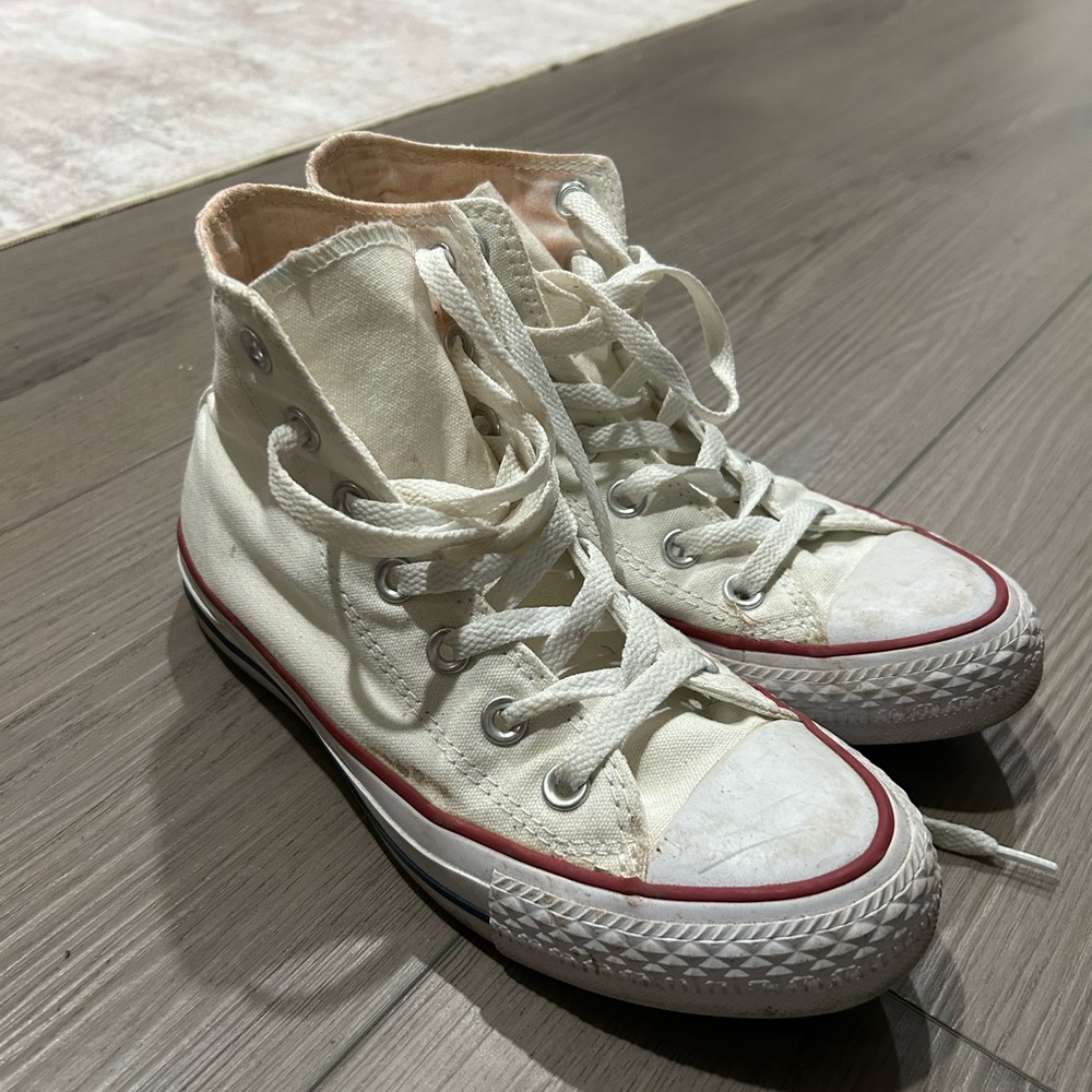 Converse White High-Top Canvas Sneakers